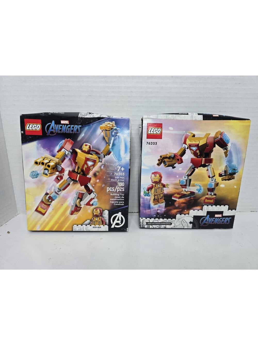 2x LEGO 76203 Marvel Super Heroes Avengers Iron Man Mech Armor - Brand New